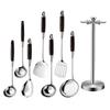 Utensili da Cucina in Acciaio Inossidabile Argentato Utensili da Cucina in Metallo con Manico Comodo Utensili da Cucina per l'Uso Quotidiano in Cucina