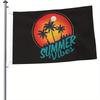1pc Multi-Size Summer Vibe Flag - Tropical Sunset with Palm Tree Design, Easy To Hang Polyester Outdoor/Interior Decor for Parties, Festivals, Patio,