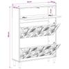 Shoe Cabinet DELFT 78 x 24 x 103 cm Engineered Wood White