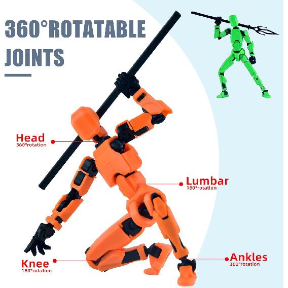 Already Assembled T13 Action Figure Accessories,T13 Multi-Jointed Movable,for Collectors Desktop Decorations t-13 Movability 3D Printed Toys