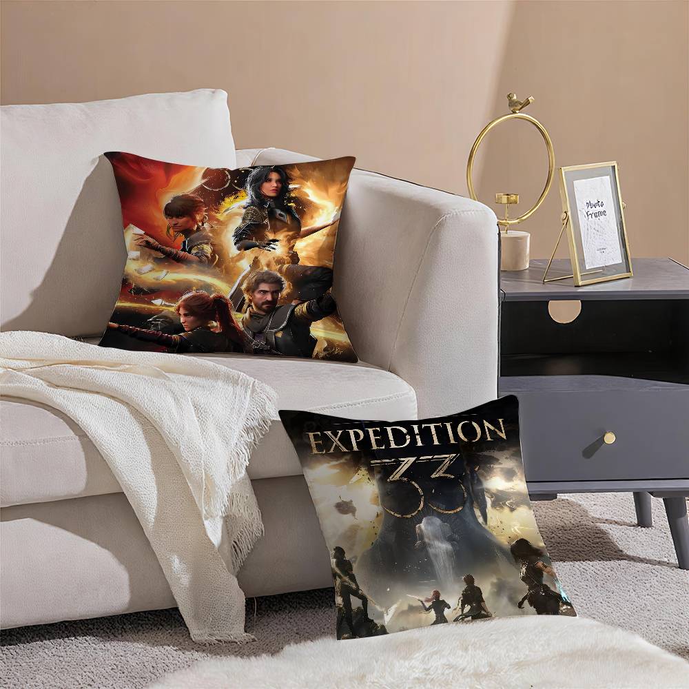 Game Clair Obscur Expedition 33 Pillow Case Comfort Sofa Bed Silky Elegant Invisible Zipper Decorative Cushion Cover