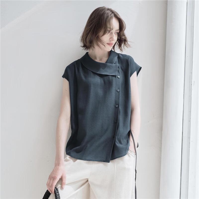 Giordano Women's Designer Short Sleeve Tie-Front Shirt