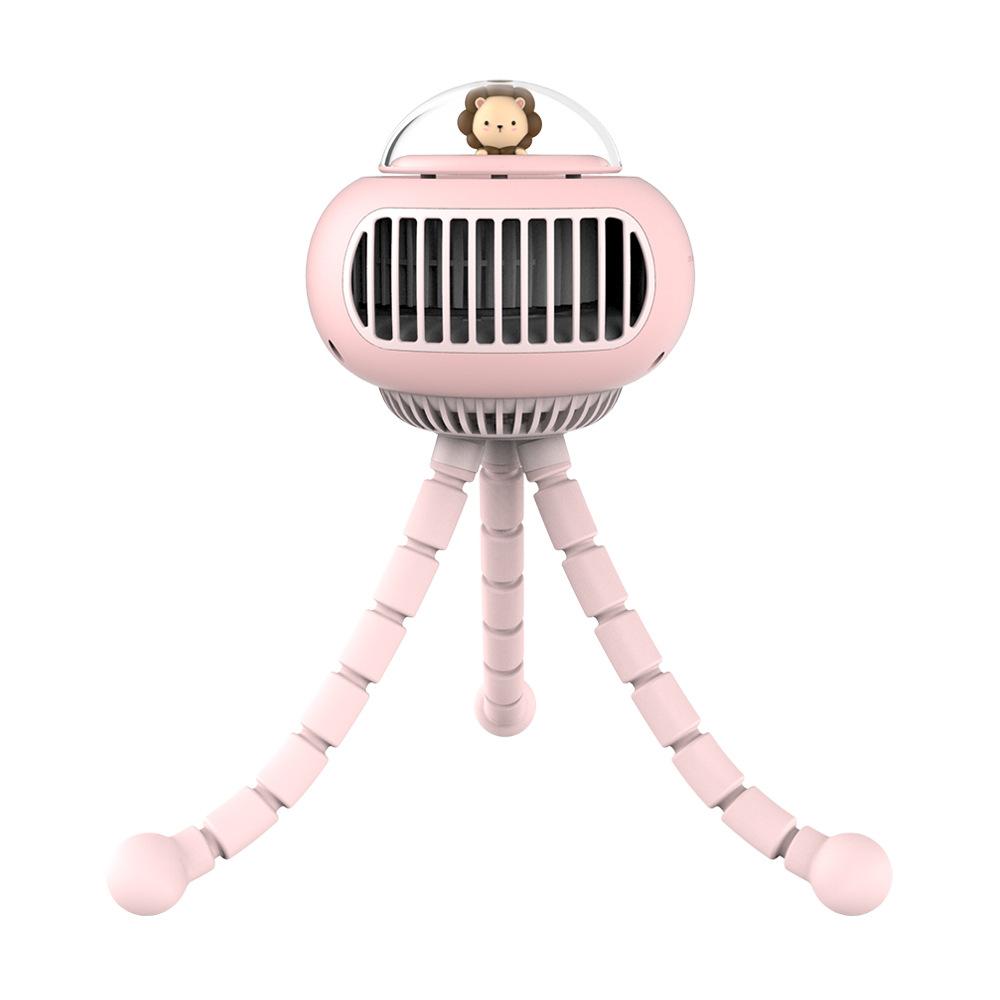 F37 Stroller Fan Tabletop Kids Silent Handheld Shakehead Octopus Fan