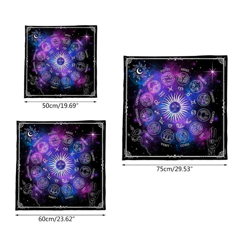 Tarot Card Tablecloth Altars Cloth 12 Constellations Tablecloth Home Decors