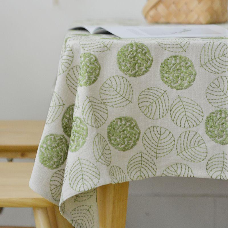 

Fancy Embroider Coffee Table Cloth Fresh Linen Dining Table FLAX 60*60cm bedside table cover cloth