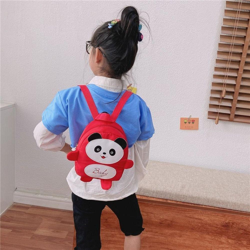 Anti-lost Children School Bag Cartoon Kindergarten Backpack Portable Panda Children Backpack  Girls