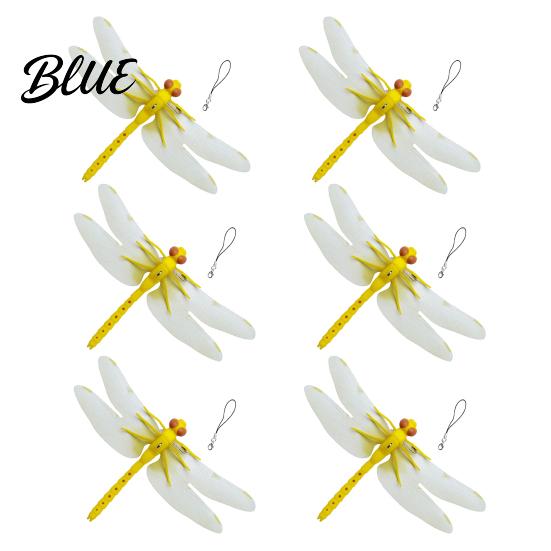 Dragonfly Garden Art Accessory 3D Simulation Outdoor Fake with Keychain Artificial Decoration Insect Model for Yard Courtyard Patio Flower Beds