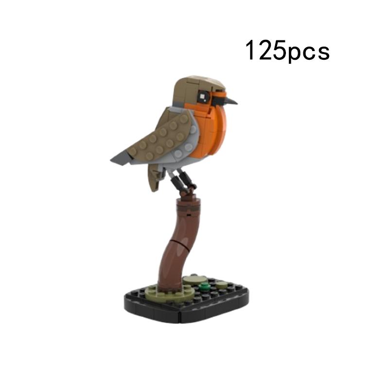 Spot MOC-183592 Animal Bird Pheasant Kingfisher Diving Robin Small Particle Assembling Building Block Model Toy Gift