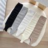 Limited Offer: Women's Autumn/Winter Vertical Stripe Slimming Stirrup Leg Warmers with Toe Separator