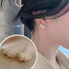 Korean Stylish Cross Arc Long Drop Earrings for Women Fashion Simple Hanging Dangling Earrings Jewelry Female Christmas Gift