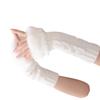 Women Girl Warm Winter Gloves Without Fingers Pompom Wrist Mittens Knit Wrist Warmer Female Fingerless Fuzzy Knitted Gloves
