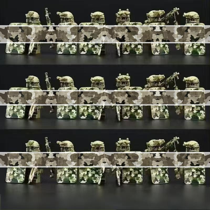 Military Mini Figures Collection Set, Special Forces Camo Commando Building Blocks, Army Role Play Toys Gift for Boys Children
