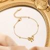 Jewelry Set for Women Stainless Steel 18k Gold Shell Butterfly Heart V-shape Pendant Necklace Rings Earring Bracelet Set