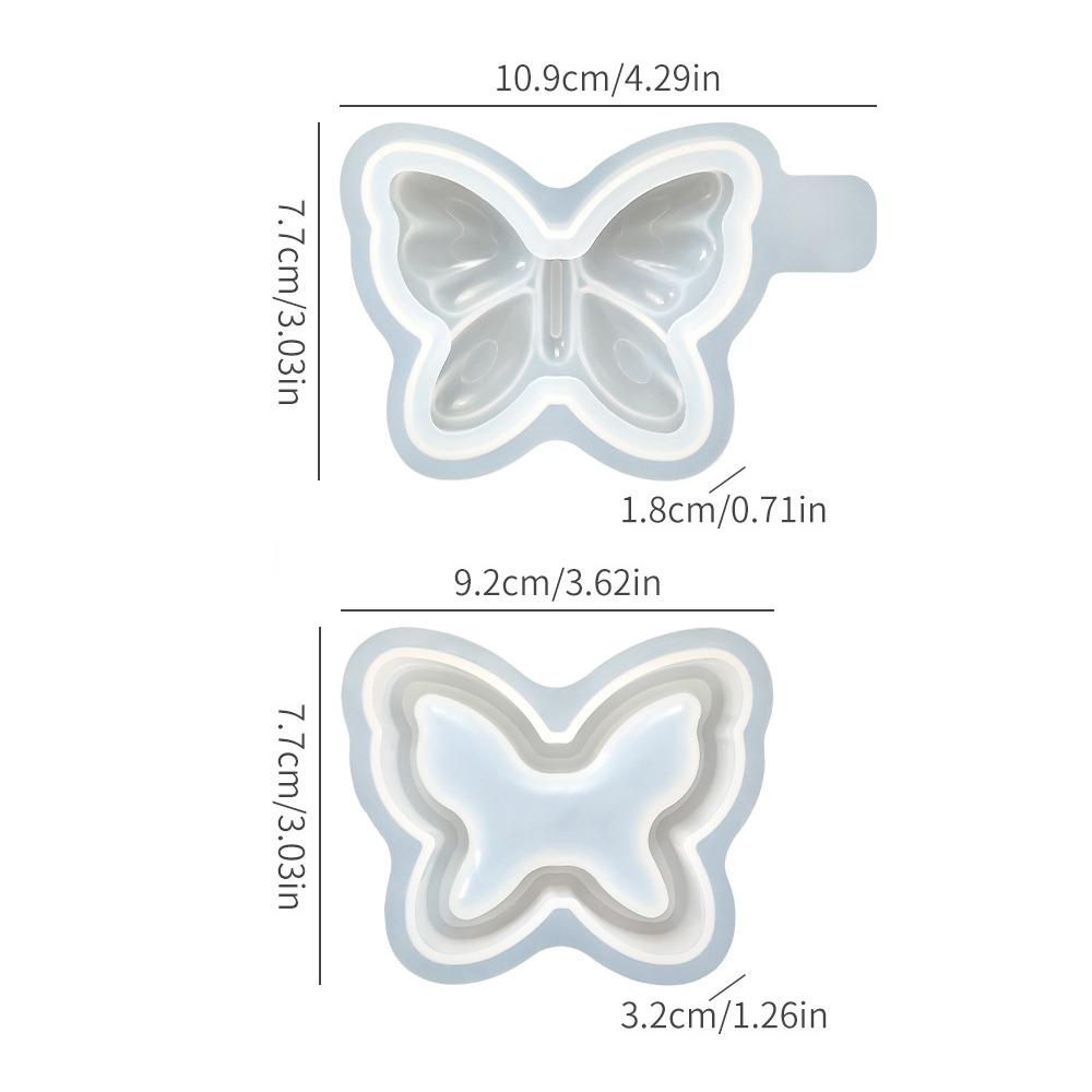 New Bowknot Aromatherapy Candle Mold Butterfly 3D Storage Tray Plaster Mold Reusable DIY Silicone Mold Home Decor