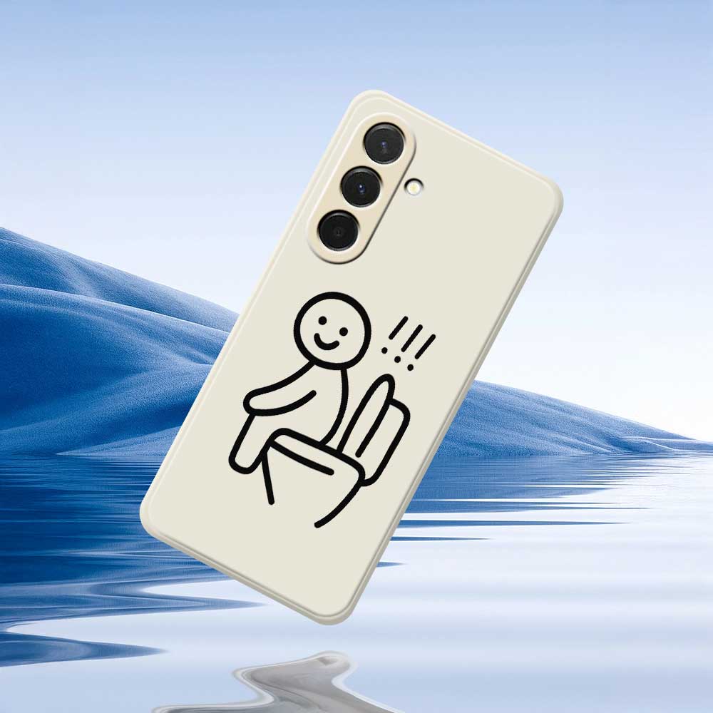 For Samsung Galaxy A36 5G Case Stickman Toilet Pattern Printing Straight Edge TPU Phone Back Cover