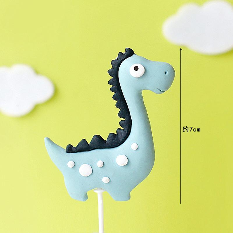 Dinosaur Cake Topper Little Dino Birthday Cake Decoration cute Dinosaur Leaves Grass for Kids Birthday Party  Baby Shower Decor