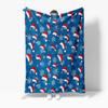 Festive Santa Throw Blanket Cozy Flannel Fleece Navidad Christmas Holiday Decor Gift Warm Soft Home Bedding Blanket