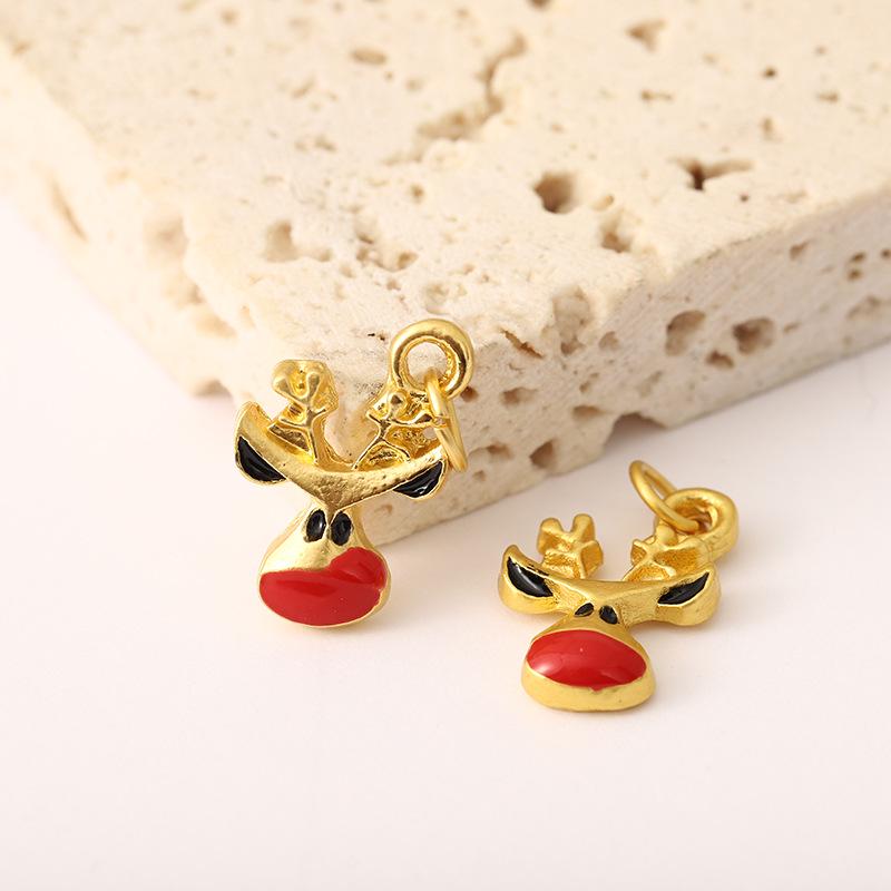 DIY Fashion Cartoon Christmas Ornament - Gold Drip Bull Head Pendant, Personalized Holiday Series