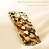 Love plated gold glass phone case suitable for Samsung Galaxy S26 S25 S24 S23 S22 S20 FE/Ultra/Plus anti drop back cover