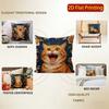 Vintage Floral Orange Cat Decorative Throw Pillow Covers Pattern Cushion Cover Suitable for Sofa Bedroom Car Pillow Cover