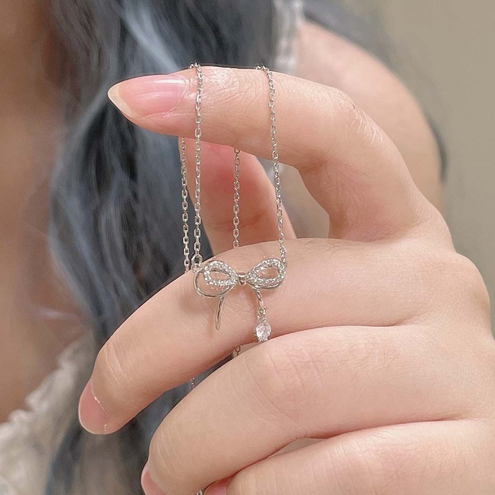 Jewelry Accessories Bow Necklace Pendant Clavicle Chain Simple Pendant Chain  Wedding
