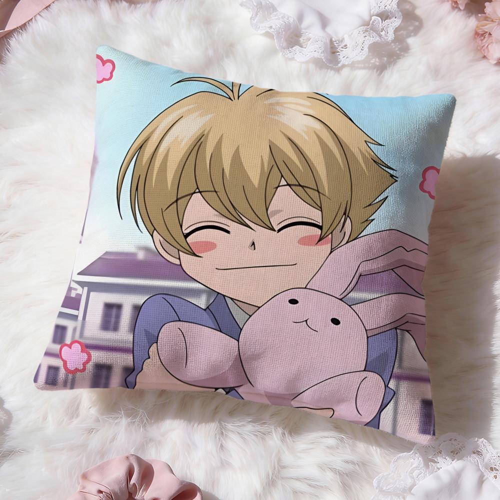 Ouran High School Host ClubS Cushion Cover Premium Comfort Reversible Pillow Cove -Two in One Design for Any Room & Car Interior