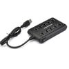 Hub USB 10-în-1 10 porturi 5v 500mA 480Mbps Echipament portabil de interfață Usb2.0
