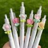 Kawaii 2 PCS Random Gel Pens Cute Flower DIY Office Stationery Supplies ST Tip Funny Pens Smoothly Writing