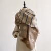 Double-sided small flower imitation cashmere scarf women's summer air-conditioned room shawl winter thickened warm versatile long scarf