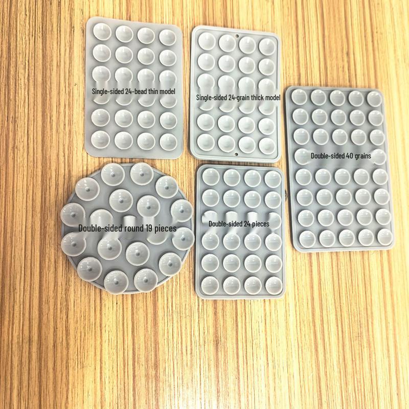 24 Strong Double-Sided Silicone Suction Cup Fixers - Multifunctional Small Adhesive Stickers