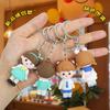 Adorable Braided Girl & Boy Figurine Keychain Charms: Creative Cartoon Backpack Pendants