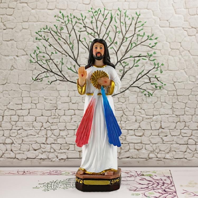 Quality Resin Marys Jesuses Statue Light Yet Solid Faith Inspireds Home Accent Catholic Figurine Ornamentation