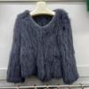 Real Fox Fur Woven Fashion Coat for Women Short Style Long Front and Short Back V-neck Fur Double-sided Young Top