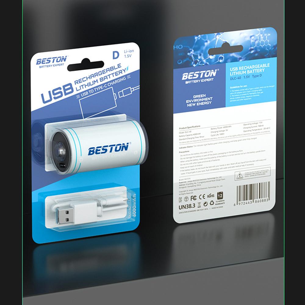 1.5V D Size Battery USB Rechargeable Li-ion Multifunction Batteries D Lipo LR20 Battery for RC Camera Drone Accessories Gas Stove