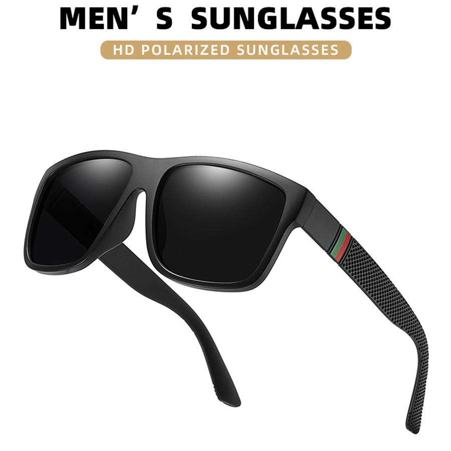 Fashion Men Sunglasses Square Plastic Fishing Outdoor Anti-reflective Mirror Classic Women Driving Sun Glasses Uv400