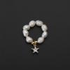 Multi-Beaded Heart Star Pearl Rings Natural Freshwater Pearl Geometric Rings for Women Minimalist Stacked Party Rings