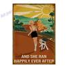 Mfoever Tin Sign Vintage Beagle Dog Coffee Tea Metal Tin Sign Set Retro Funny Pet Wall Art Decor for Home Kitchen Bar Rustic Iron Painting Plaque