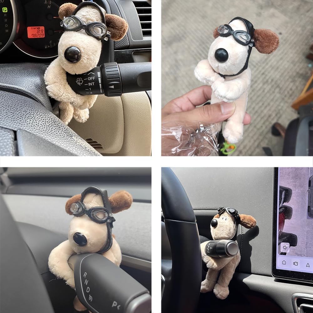 Car Rearview Mirror Car Interior Screen Cute Creative Car Companion Car Interior Decor Accessory, Decoration, Dog, Pendant, Doll,