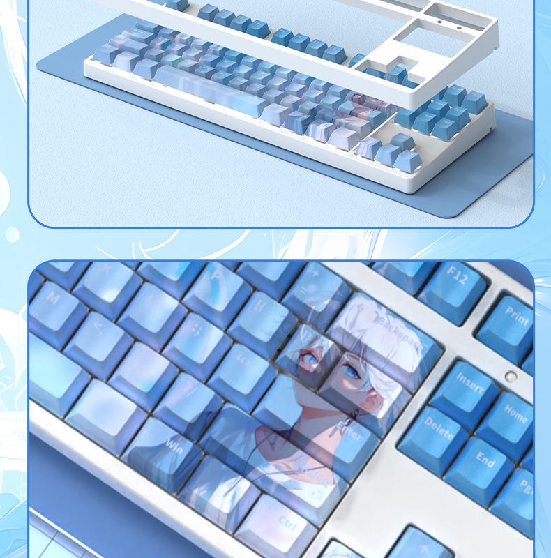 F87-Key Compact Silent Mechanical Gaming Keyboard for Girls - Customizable Design for Office and E-Sports