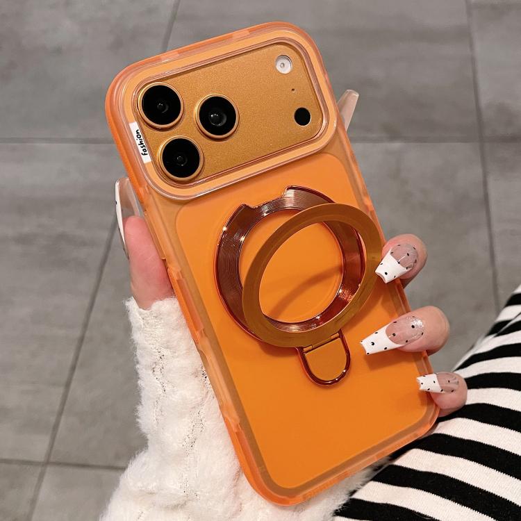Dual-Color Translucent Matte Phone Case With Kickstand For iPhone 14 Pro, PC+TPU Anti-Fingerprint Shockproof Protective Cover