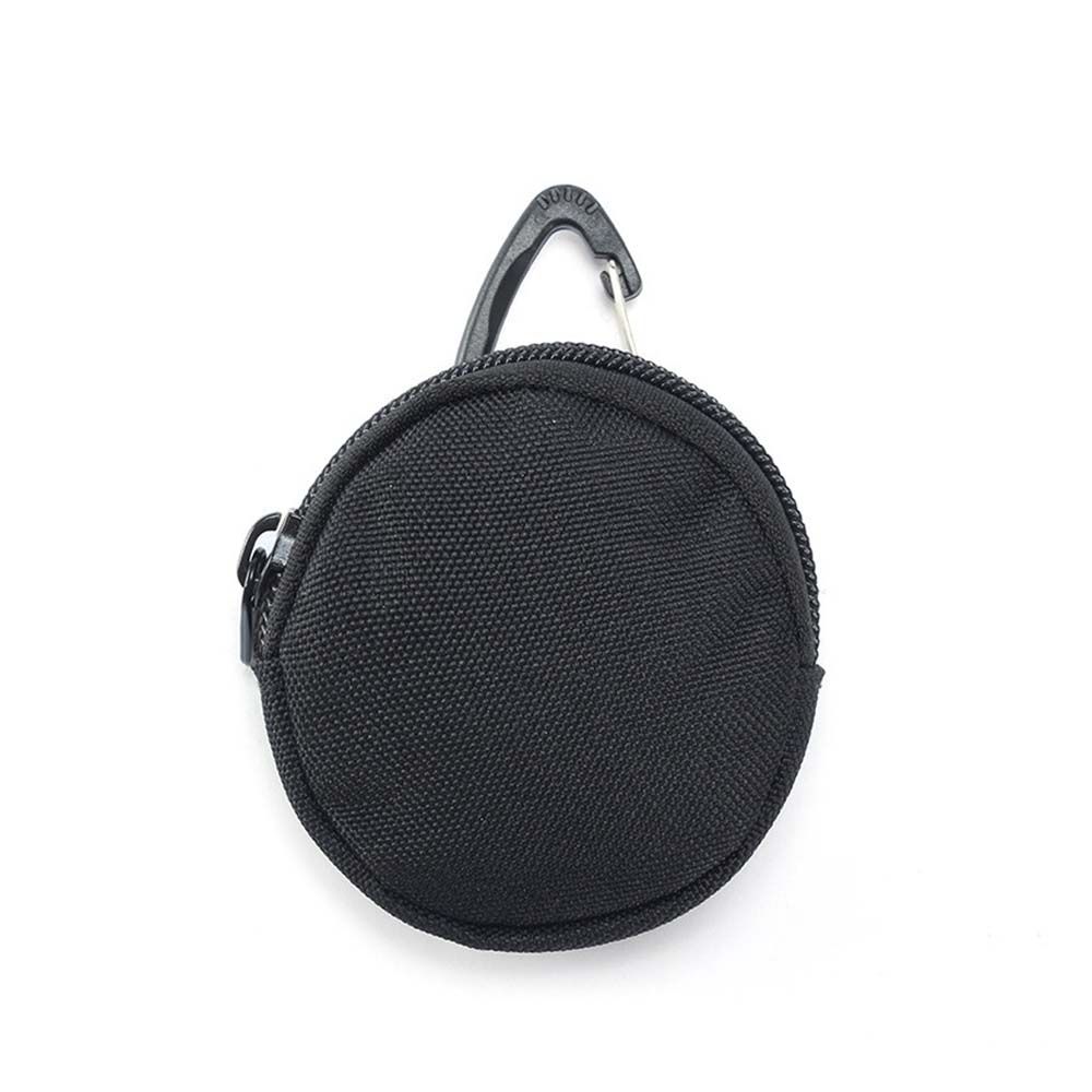 

Кошелек с крючком Дорожный Круглой формы Сумка для наушников Упаковка для денег Мужской кошелек Мини кошелек для монет Держатель для ключей и карт чёрный