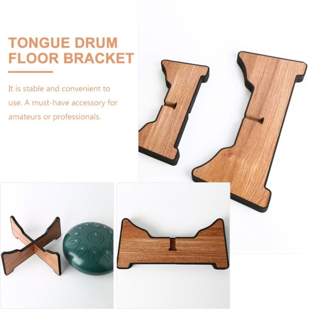 Wooden Steel Tongue Drum Bracket for 6-12in Drum Ethereal Drum Holder Snare Drum Stand Floor