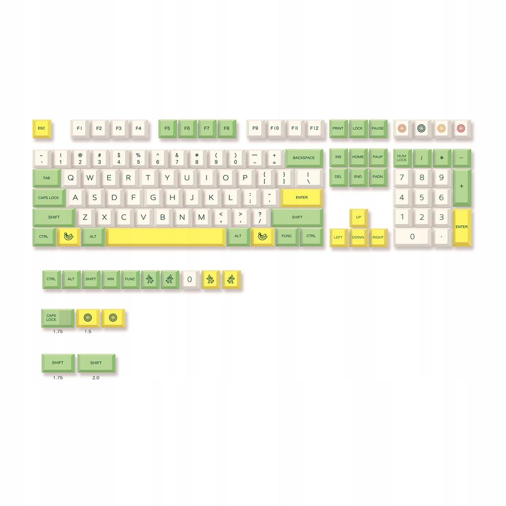 KEYCAPS PBT XDA-19 Keycaps for Profile Mechanical Keyboard