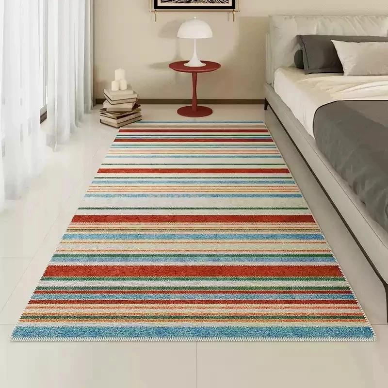 

Cute Striped Headboard Rug Soft Colorful Mats for Girls Bedroom Living Room Sofa Modern Home Decor Retro 40x60cm(15x23 in)