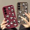 Für Smausng S25 S24 S22 Ultra Plus S23 S21 S20 Fe A55 A54 A53 A52 A35 A34 A15 5g Pandas-Muster Stoßfester Objektivschutz Silikon Soft Case Cover