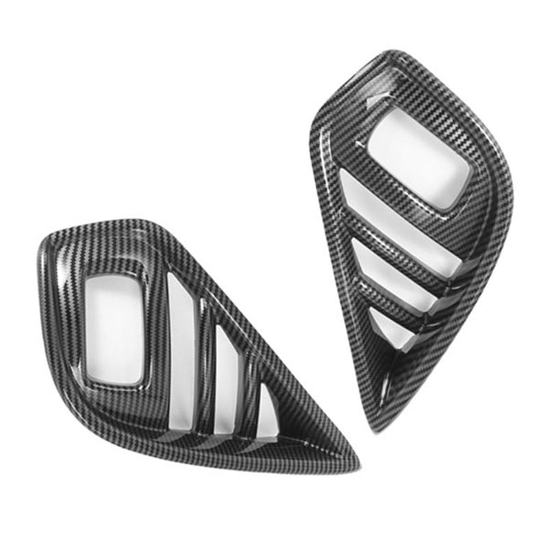 1 Pair Fog Light Cover Foglight Bezel Decoration Frame Car ABS Carbon Fiber For Toyota Highlander