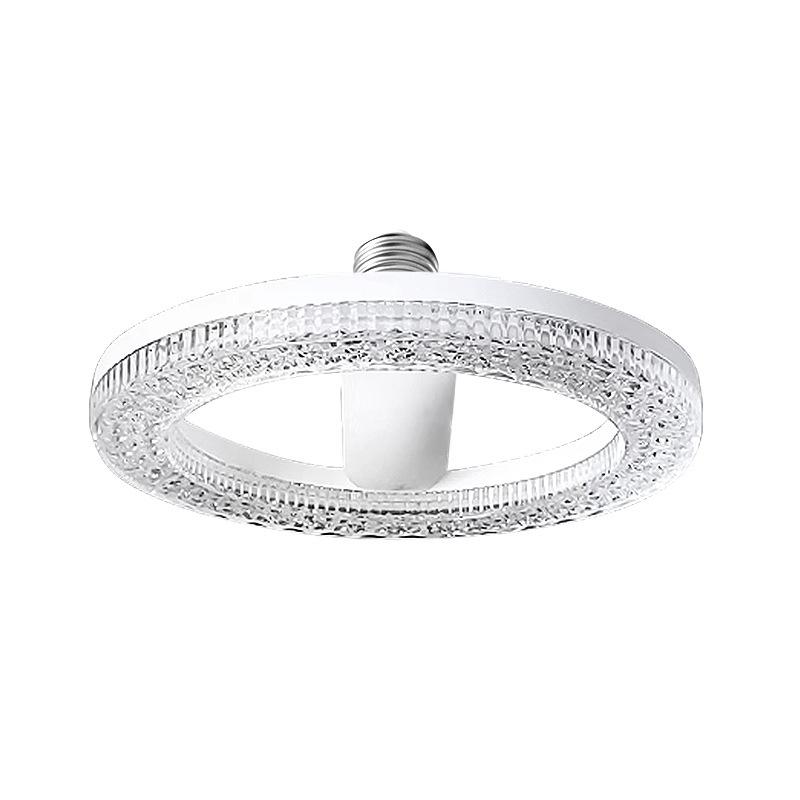 

Светодиодная лампа E27 18 Вт 24 Вт потолочный светильник хрустальный 3 цвета подвесной светильник AC220V 110V освещение 24W-round-white light