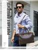 Black Angel Genuine Leather 14.2" Laptop Messenger Bag for Men
