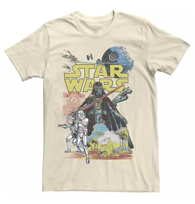 Official Loose Comfortable Short Sleeve T-shirt with Star Wars Themed Women And Men Graphic Print T-shirt 4XL