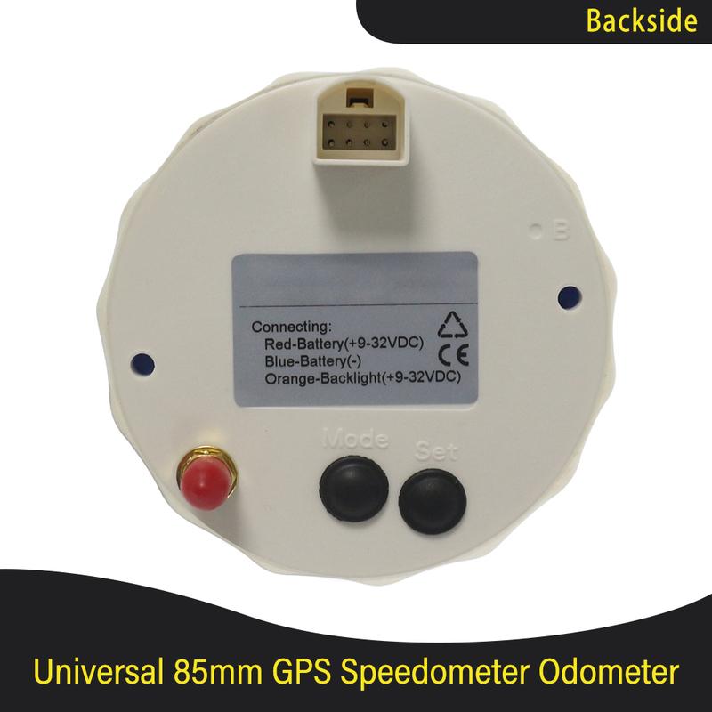 85mm Boat Car 0-120KM/H 0-200KM/H GPS Speedometer with 8 Colors Backlight Waterproof Speedometer 9~32V Trip\COG\ODO